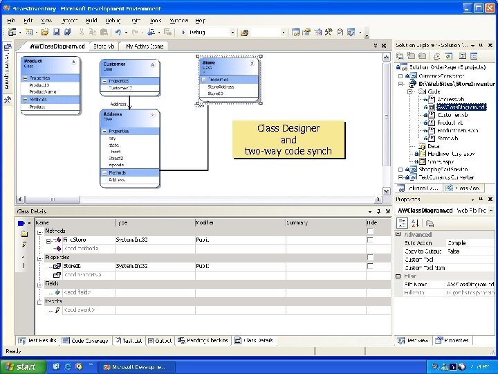 Class Designer and two-way code synch And the last. Class designer EMEA 