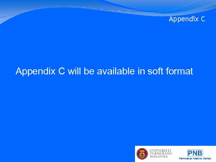 Appendix C will be available in soft format 