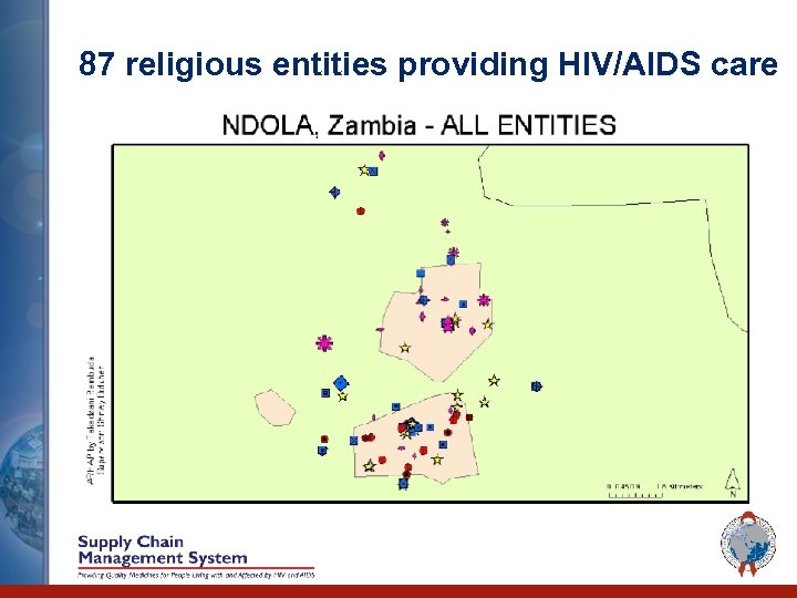 87 religious entities providing HIV/AIDS care 