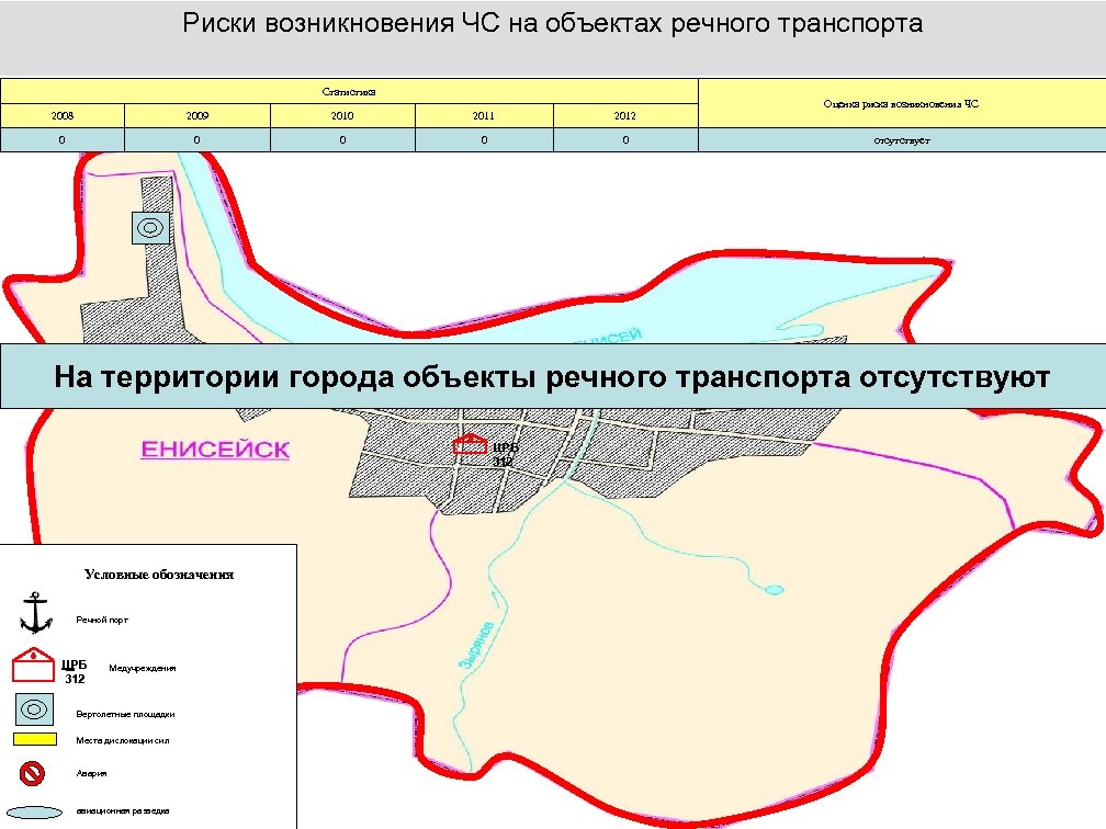 Риски возникновения ЧС на объектах речного транспорта Статистика 2008 2009 2010 2011 2012 0