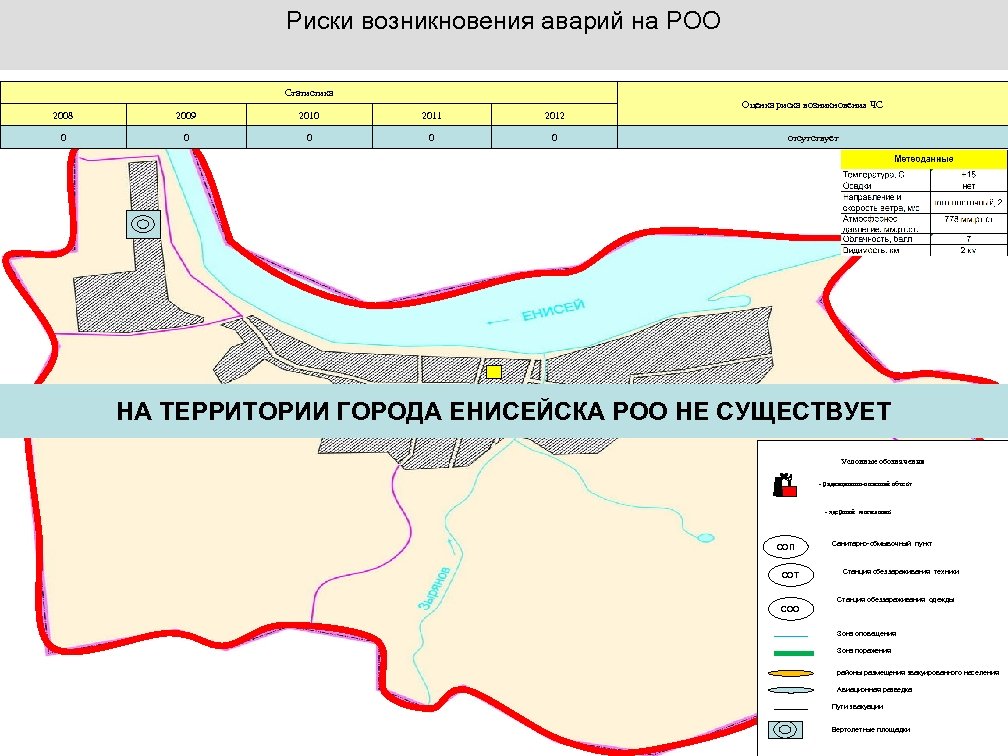 Риски возникновения аварий на РОО Статистика 2008 2009 2010 2011 2012 0 0 0