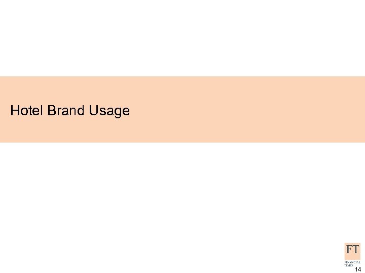 Hotel Brand Usage 14 
