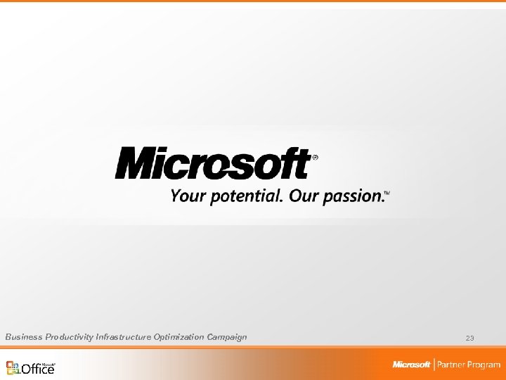 Business Productivity Infrastructure Optimization Campaign 23 