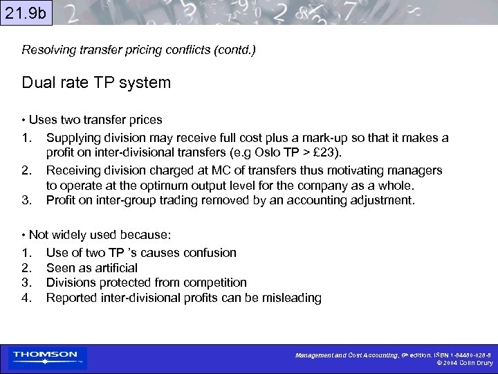 21. 9 b Resolving transfer pricing conflicts (contd. ) Dual rate TP system •