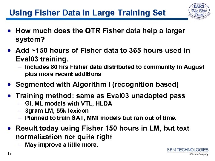Using Fisher Data in Large Training Set · How much does the QTR Fisher