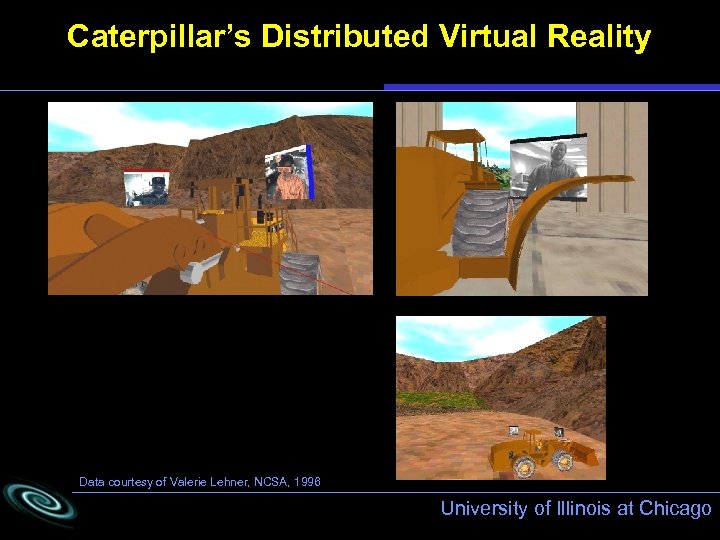 Caterpillar’s Distributed Virtual Reality Data courtesy of Valerie Lehner, NCSA, 1996 University of Illinois