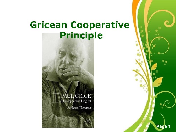 Gricean Cooperative Principle Free Powerpoint Templates Page 1 