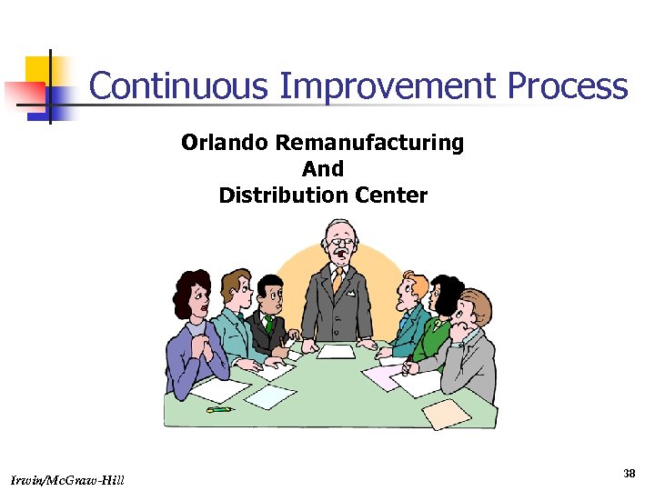 Continuous Improvement Process Orlando Remanufacturing And Distribution Center Irwin/Mc. Graw-Hill 38 