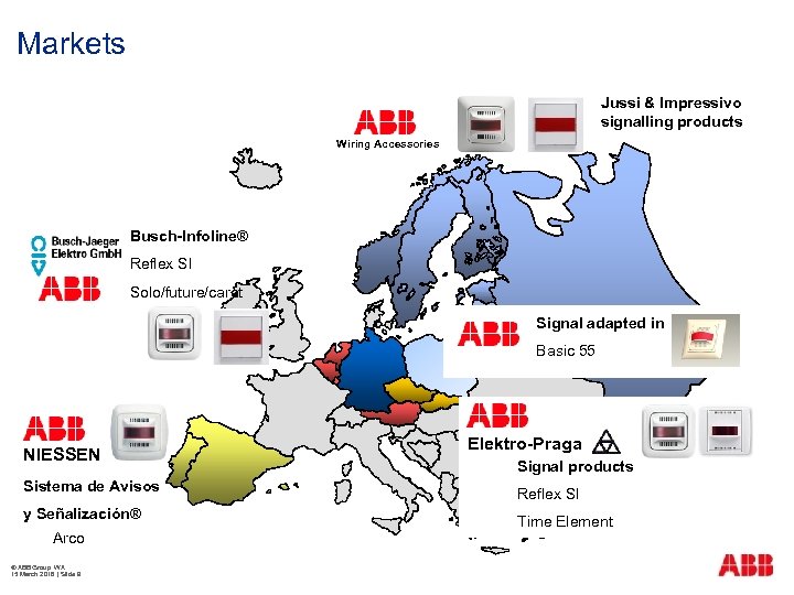 Markets Jussi & Impressivo signalling products Wiring Accessories Busch-Infoline® Reflex SI Solo/future/carat Signal adapted