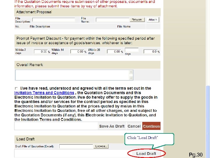 Click “Load Draft” Pg. 30 