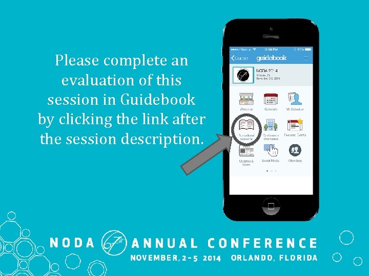 Please complete an evaluation of this session in Guidebook by clicking the link after