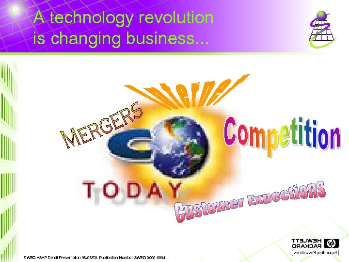 A technology revolution is changing business. . . SWEO ASAP Detail Presentation 98/08/30. Publication