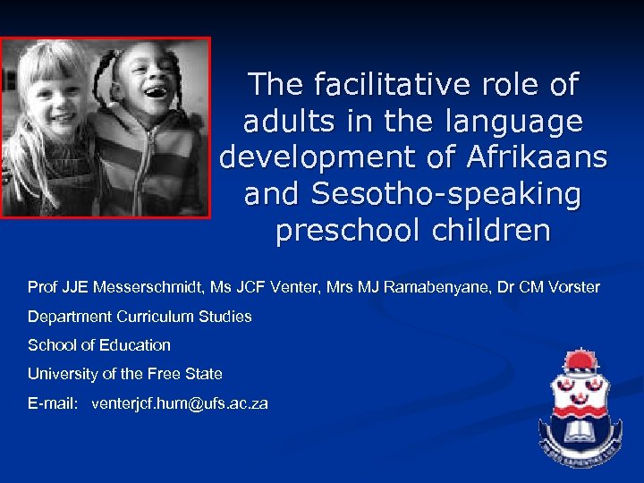 The facilitative role of adults in the language development of Afrikaans and Sesotho-speaking preschool