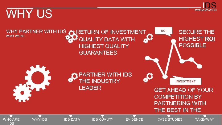 IDS WHY US PRESENTATION WHY PARTNER WITH IDS WHAT WE DO. RETURN OF INVESTMENT