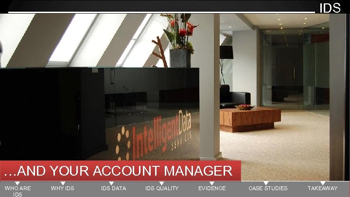 IDS SUMMARY …AND YOUR ACCOUNT MANAGER WHO ARE IDS WHY IDS DATA IDS QUALITY