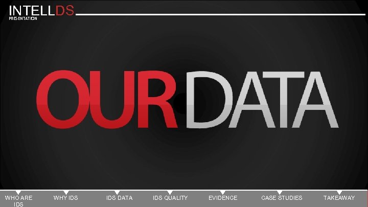 INTELLDS PRESENTATION WHO ARE IDS WHY IDS DATA IDS QUALITY EVIDENCE CASE STUDIES TAKEAWAY