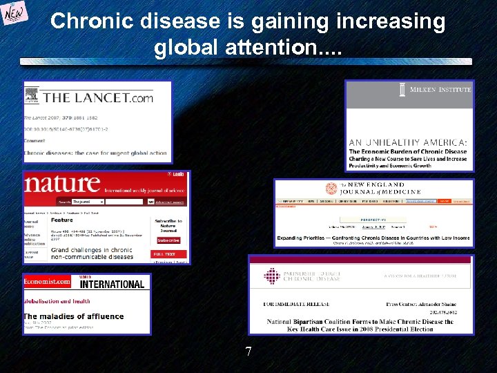 Chronic disease is gaining increasing global attention. . 7 