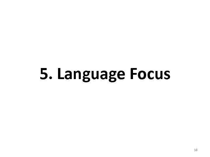 5. Language Focus 18 