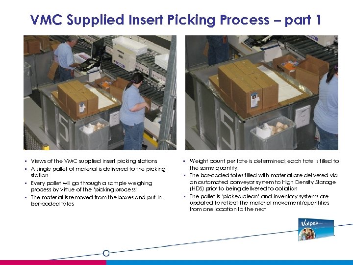 VMC Supplied Insert Picking Process – part 1 • Views of the VMC supplied