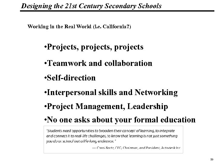 Designing the 21 st Century Secondary Schools 19 1083 _Macros Working in the Real