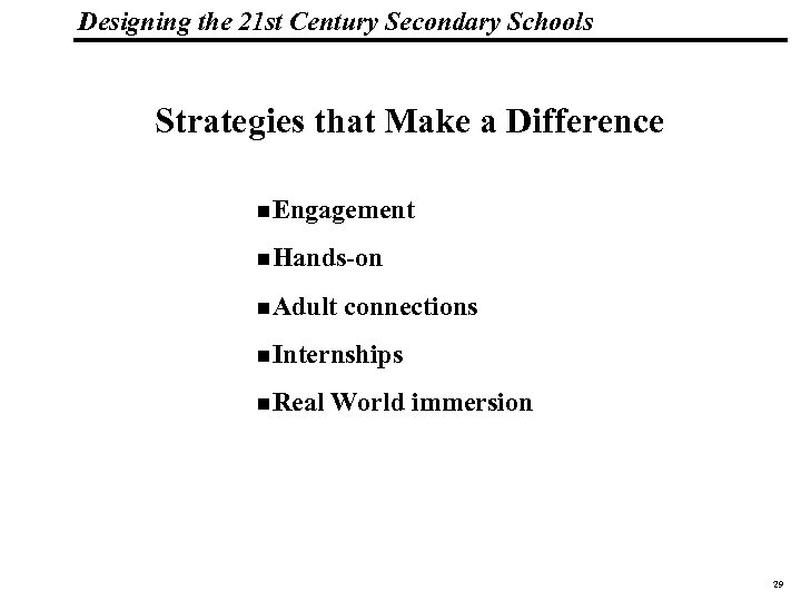 Designing the 21 st Century Secondary Schools 19 1083 _Macros Strategies that Make a