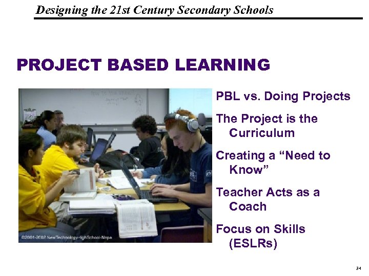 Designing the 21 st Century Secondary Schools 19 1083 _Macros PROJECT BASED LEARNING PBL