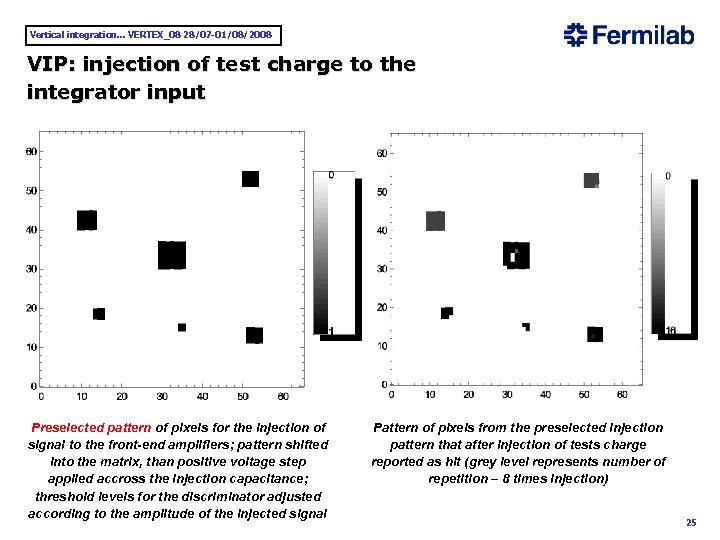 Vertical integration. . . VERTEX_08 28/07 -01/08/2008 VIP: injection of test charge to the