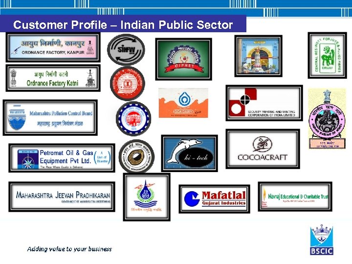 Customer Profile – Indian Public Sector 