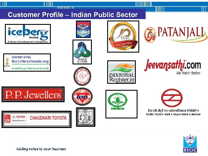 Customer Profile – Indian Public Sector 