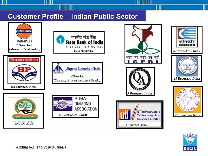 Customer Profile – Indian Public Sector 