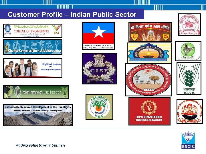 Customer Profile – Indian Public Sector 