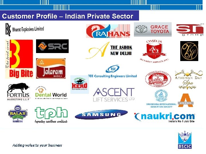 Customer Profile – Indian Private Sector 