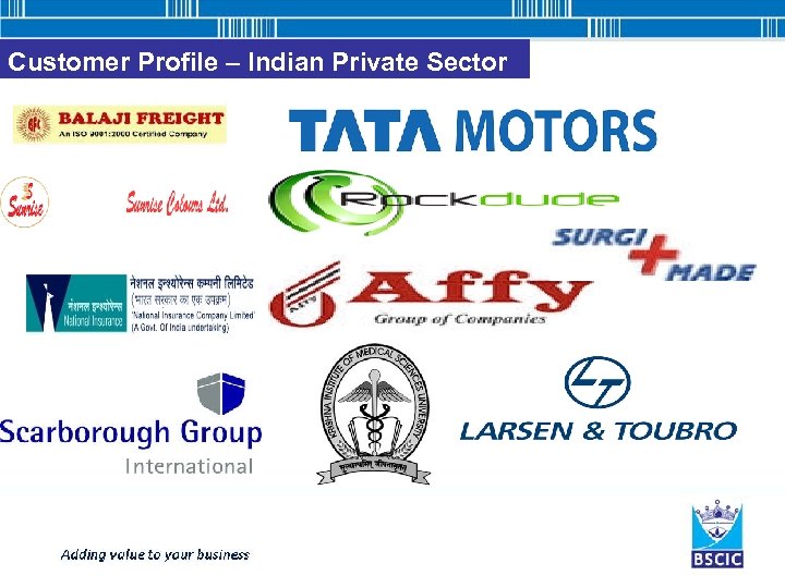 Customer Profile – Indian Private Sector 