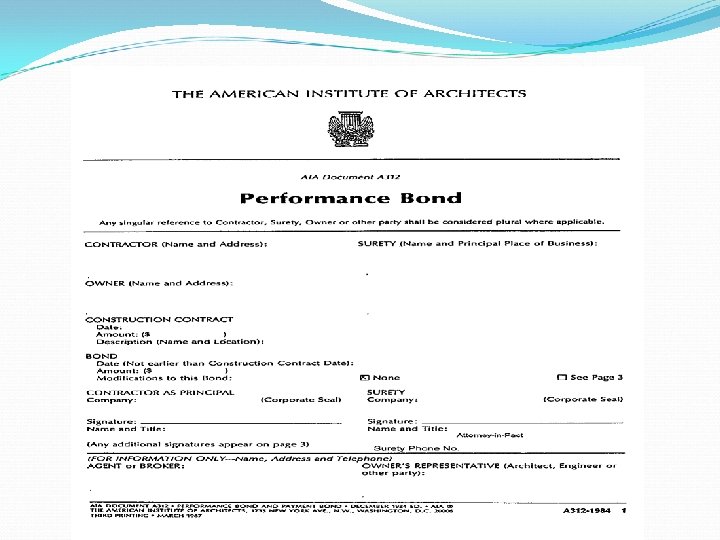 Performance Bond 