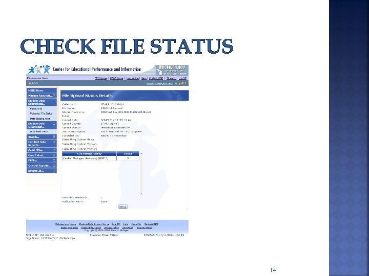 CHECK FILE STATUS 14 