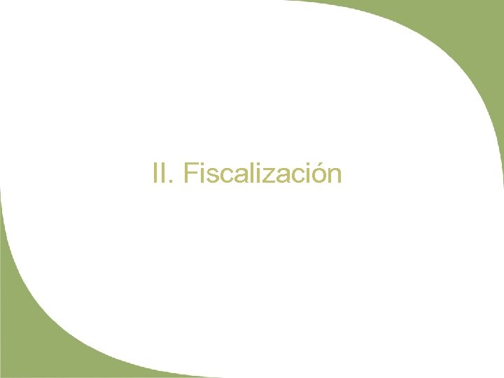 II. Fiscalización 