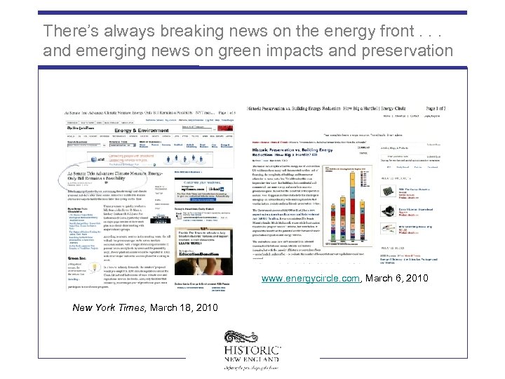 There’s always breaking news on the energy front. . . and emerging news on