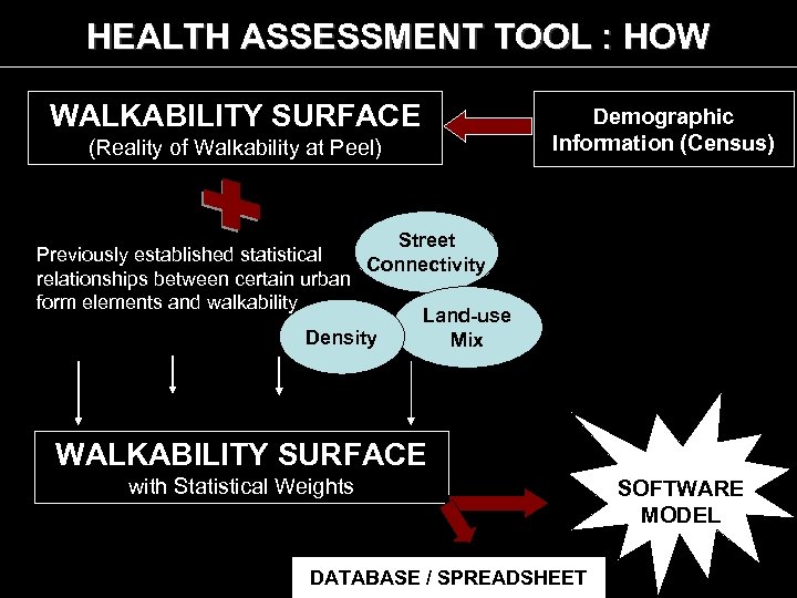 HEALTH ASSESSMENT TOOL : HOW WALKABILITY SURFACE (Reality of Walkability at Peel) Demographic Information