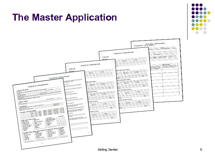 The Master Application Getting Started 6 