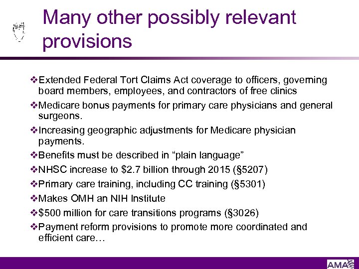 Many other possibly relevant provisions v. Extended Federal Tort Claims Act coverage to officers,