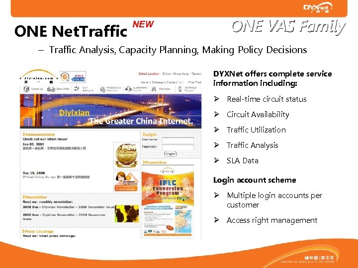 ONE Net. Traffic NEW ONE VAS Family – Traffic Analysis, Capacity Planning, Making Policy