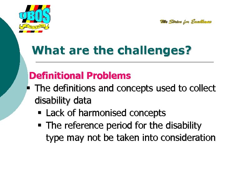 What are the challenges? Definitional Problems § The definitions and concepts used to collect