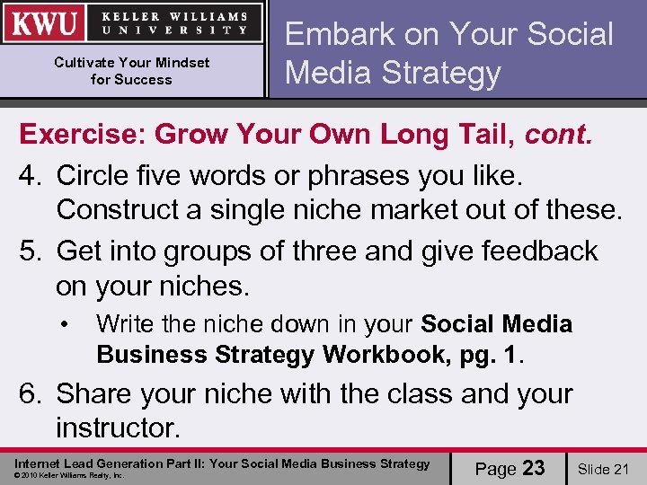 Cultivate Your Mindset for Success Embark on Your Social Media Strategy Exercise: Grow Your