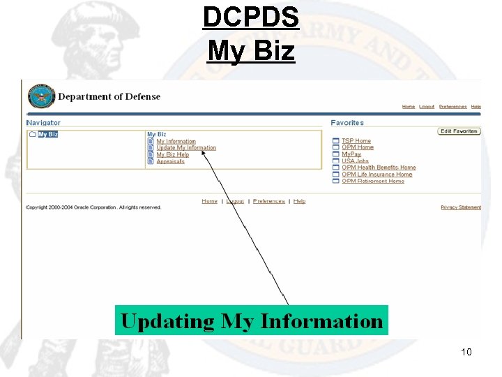 DCPDS My Biz 10 