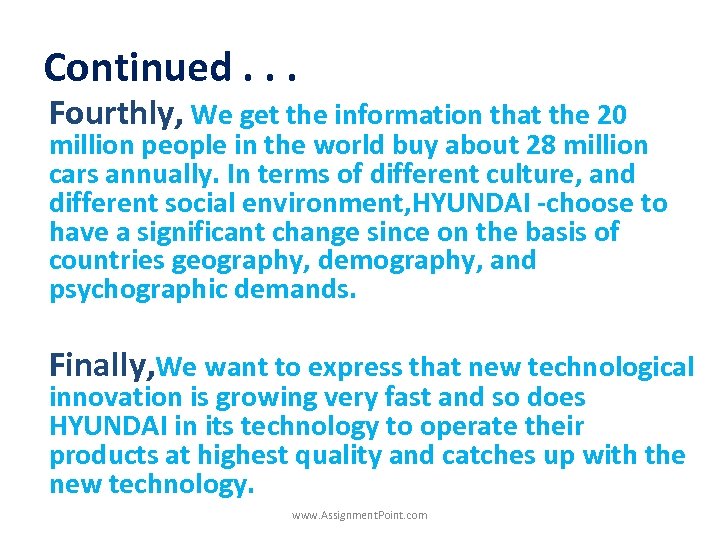 Continued. . . Fourthly, We get the information that the 20 million people in