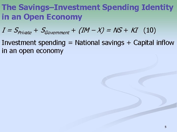 savings investment spending