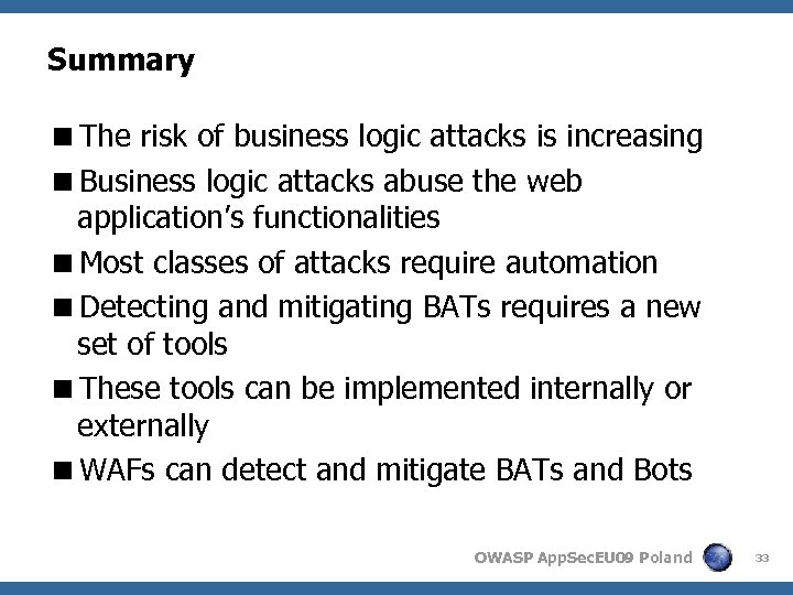 Summary <The risk of business logic attacks is increasing <Business logic attacks abuse the