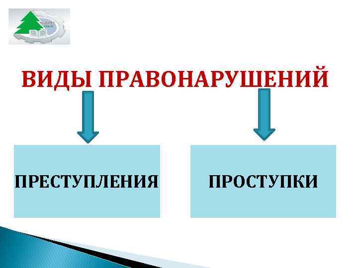 ВИДЫ ПРАВОНАРУШЕНИЙ  ПРЕСТУПЛЕНИЯ  ПРОСТУПКИ 