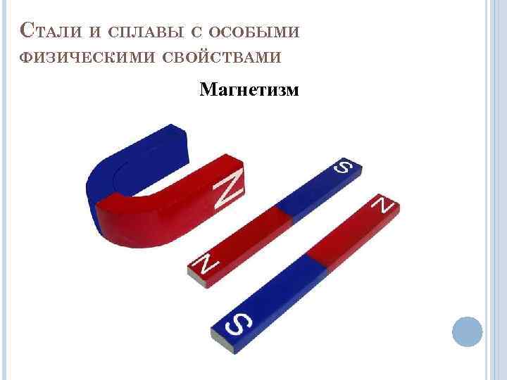 СТАЛИ И СПЛАВЫ С ОСОБЫМИ ФИЗИЧЕСКИМИ СВОЙСТВАМИ   Магнетизм 