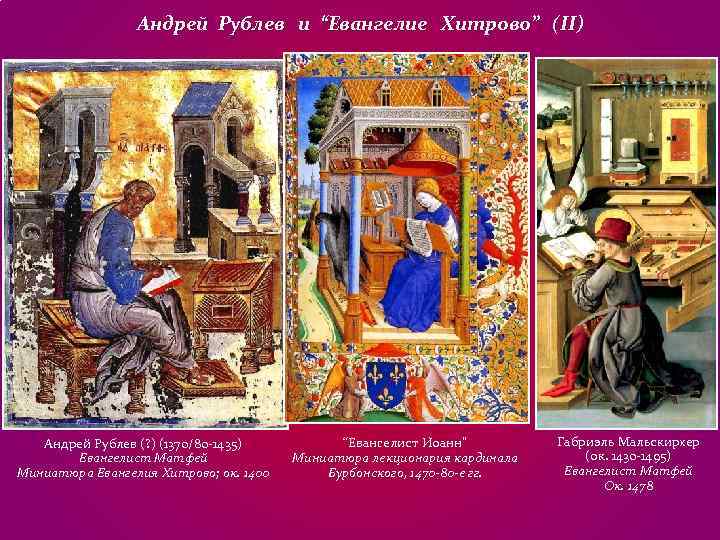 Андрей Рублев и “Евангелие Хитрово” (II) Андрей Рублев (? ) Андрей Рублев и “Евангелие Хитрово” (II) Андрей Рублев (? )